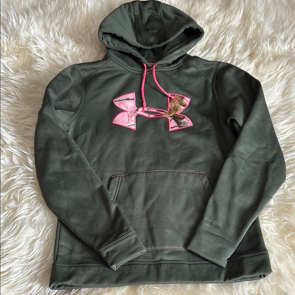 Under Armour Green and Pink Hoodie